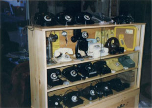 My telephone collection in 1992.